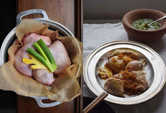 Slow Steamed Chicken with Thai Herb Sauce